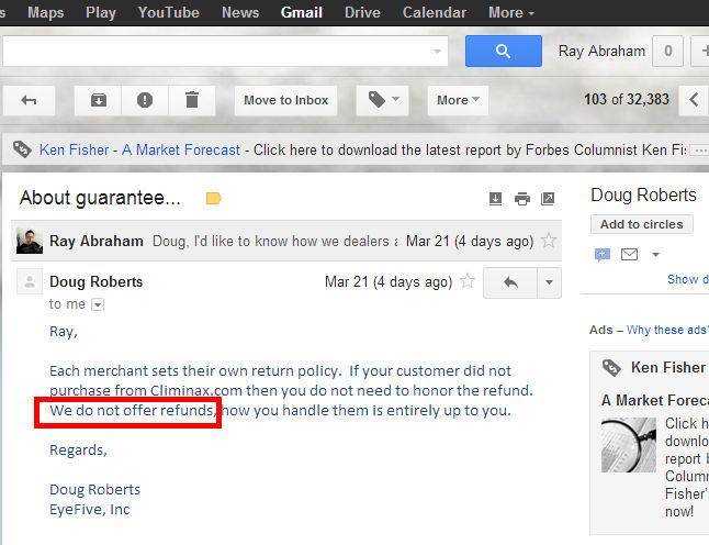Jawaban Doug Roberts, EyeFive Inc. USA