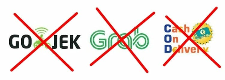 NO Gojek, NO Grab, NO CoD